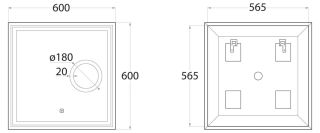 Зеркало с подсветкой Art&Max Monza 60см AM-Mon-600-600-DS-F